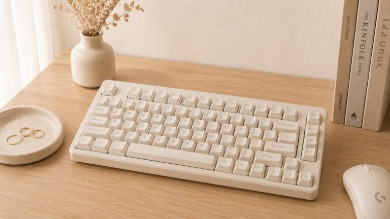 白いゲーミングキーボード